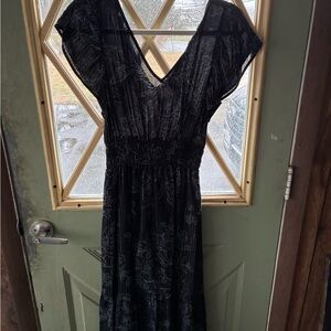 Elegant Black Floral Dress